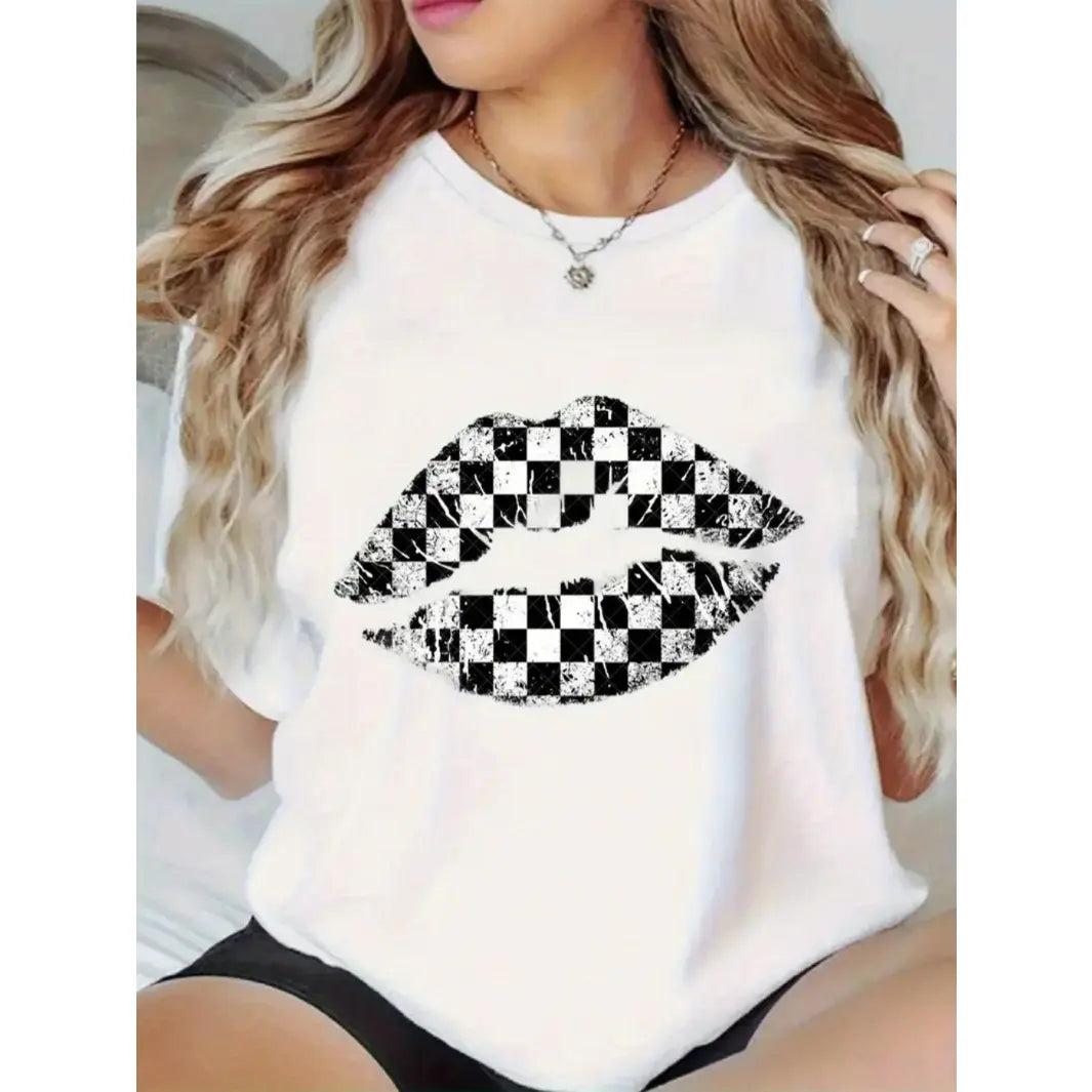 Womens Cotton Short Sleeve Graphic Tee