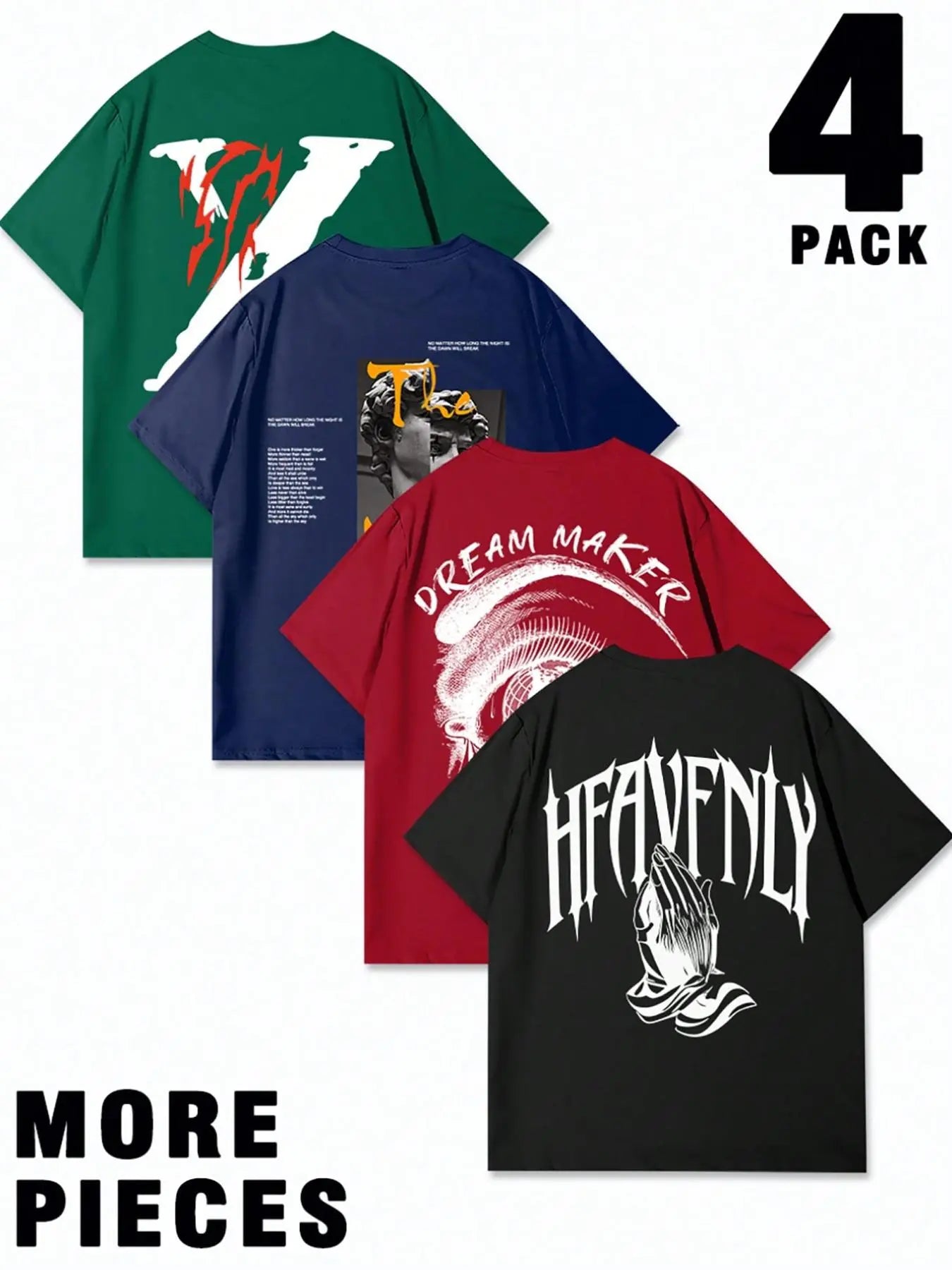 Men's Letter Print Short Sleeve Tee, Regular Fit Casual Crew Neck T-shirt for Daily Wear, Men's Top for All Seasons