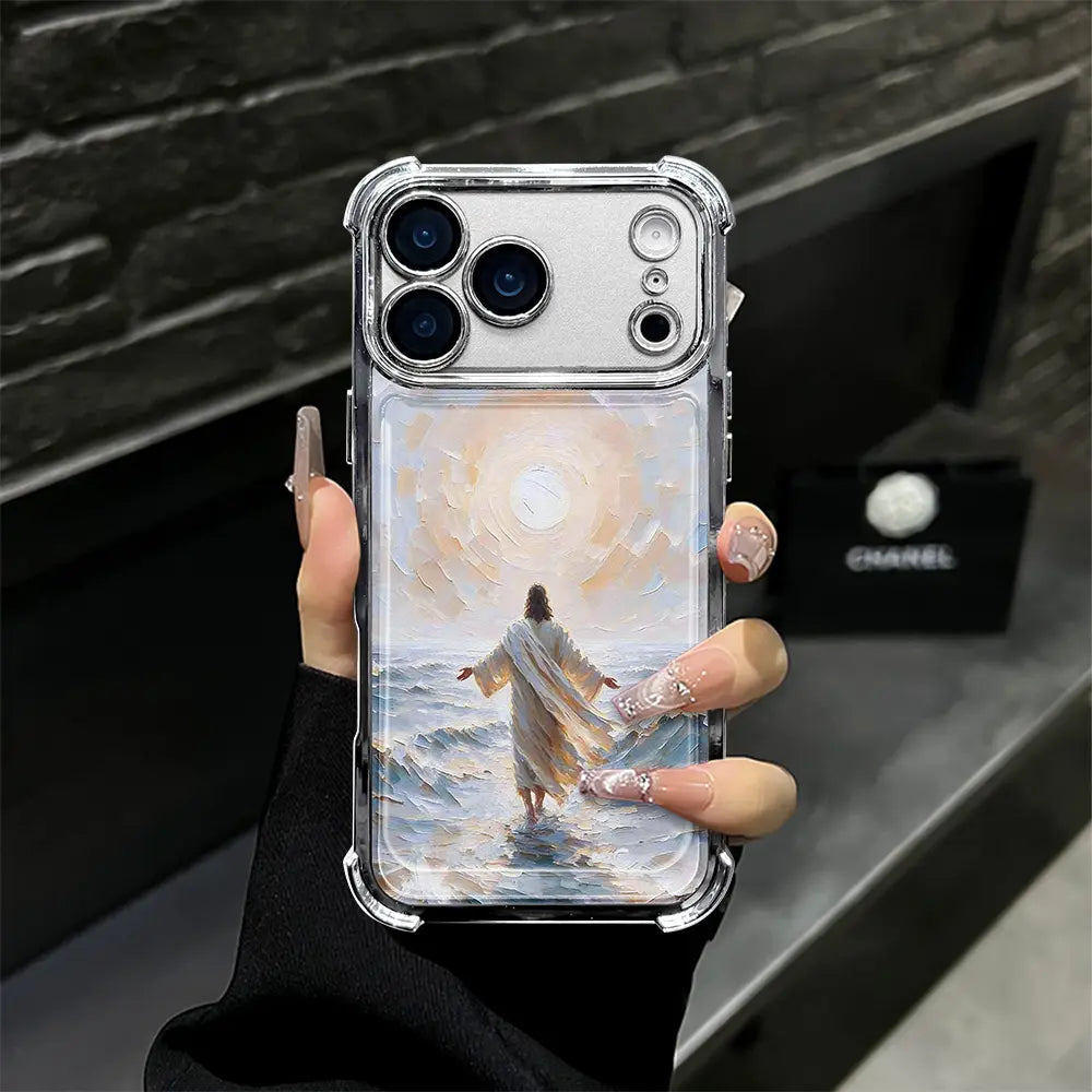 "God's Plan" Jesus Walking on Water Phone Case - Shockproof Camera Protection Cover