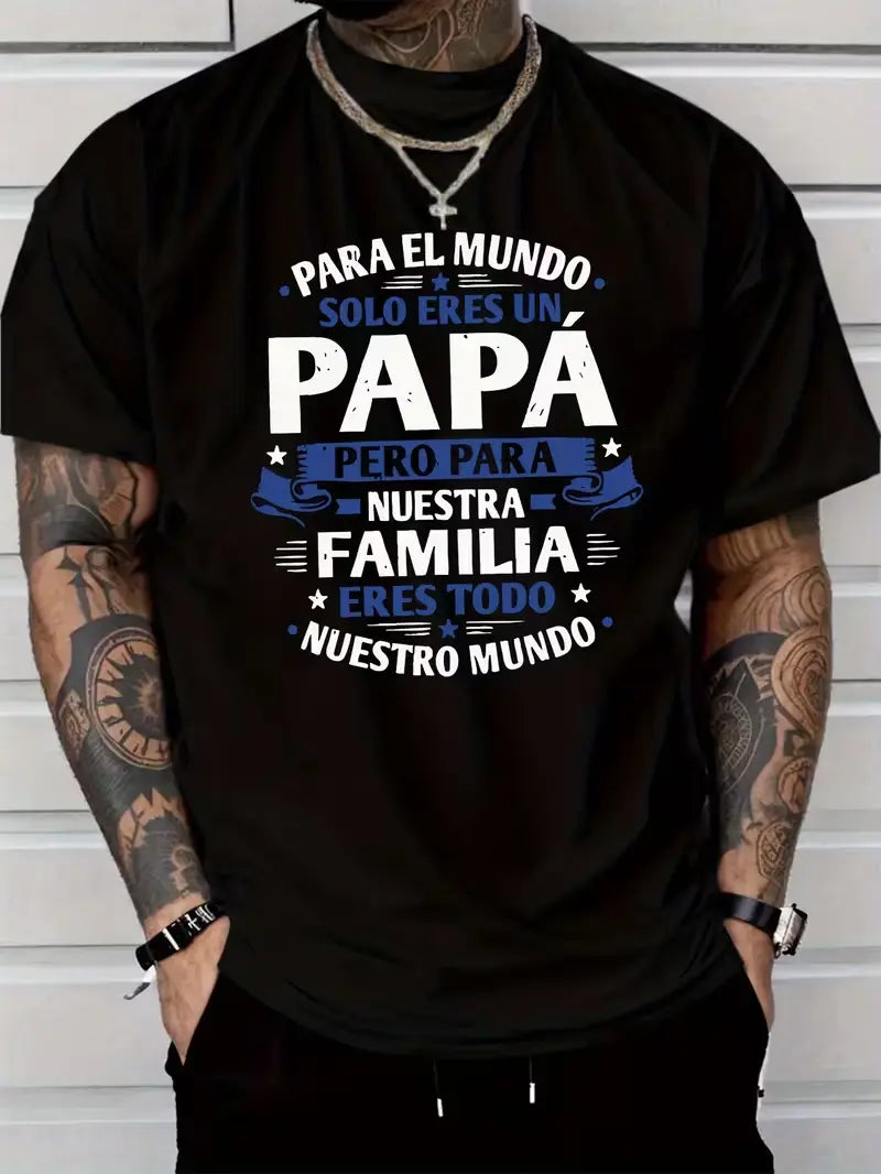Latino Dad Spanish Graphic T-Shirt, Father's Day Birthday Gift For Him, Cotton Tee