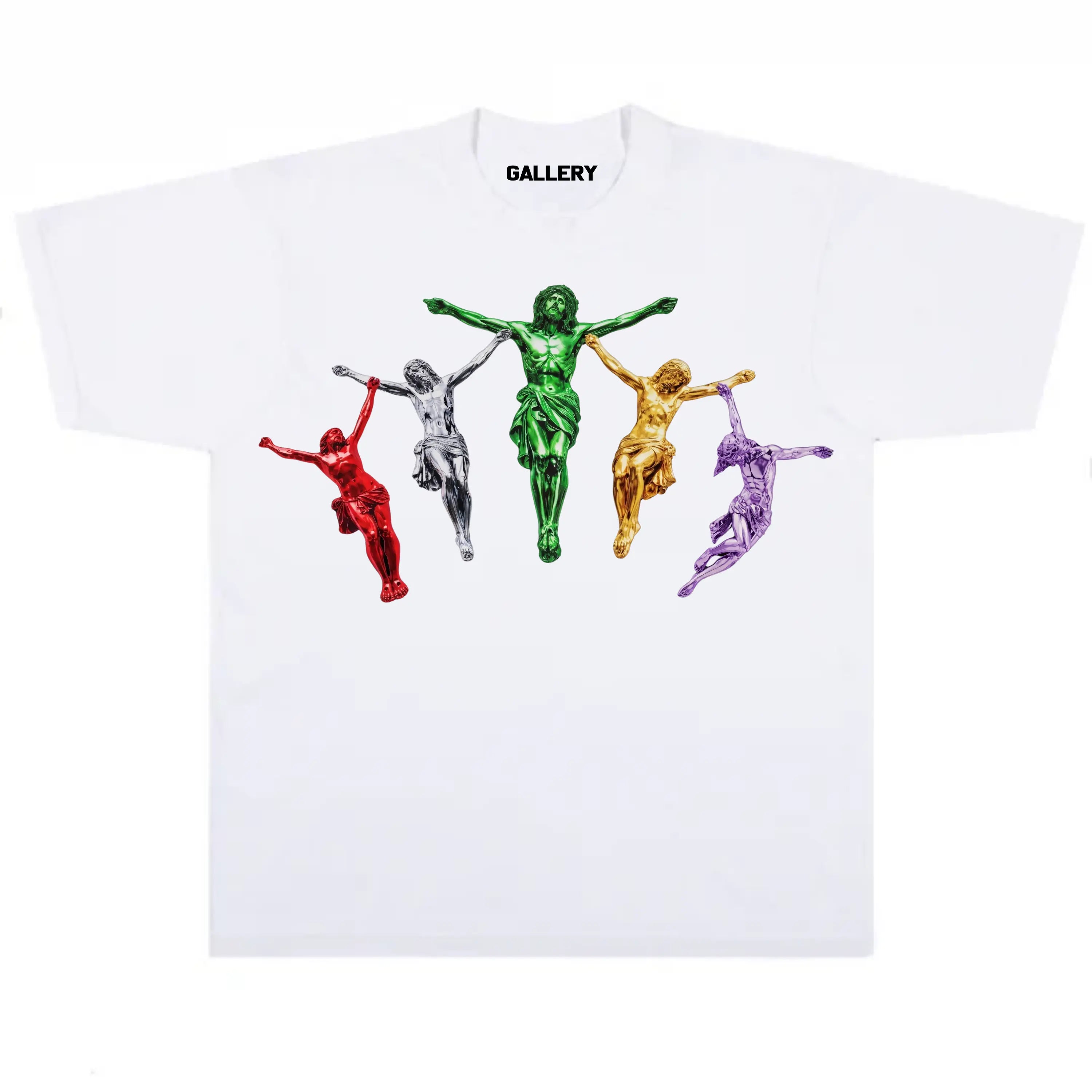 Metallic Jesus Graphic T-Shirt