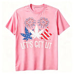 Let's Get Lit Tee – Funny USA Weed Leaf Shirt That Steals the Show This 4th of July