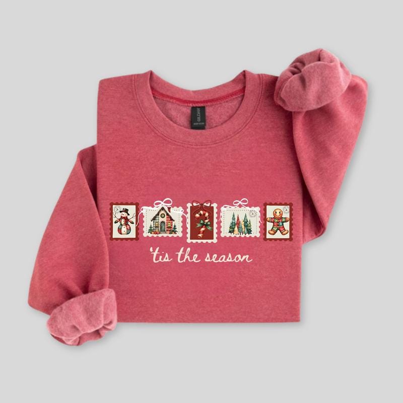 Retro-Winter-Sweatshirt mit Weihnachtsmotiven, Patchwork-Weihnachtspullover mit Weihnachtsmotiven, verspieltes Weihnachts-Sweatshirt, Winter-Sweatshirt mit Weihnachtsmotiven 