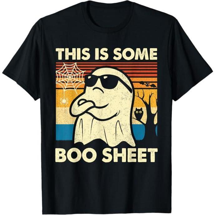 This is Some Boo Sheet Ghost Retro Funny Halloween Men Women T-Shirt