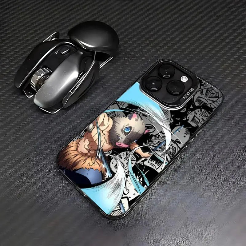 Anime Demon Slayer Tanjiro Protective Phone Case, Matte Back Casing Accessories For iPhone 17,16,15,14,13,12,11 Pro Max Plus,X,XR,XS Max (QXD083M73512)