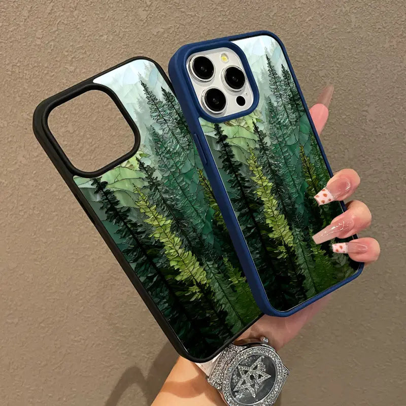 Stained Collage Forest MagSafe Case – Shockproof Silicone Cover for iPhone 17 Pro Max