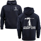 Coyote Night Life Hunting Hoodie - Hunting Coyote Hoodie Thermal Predator Hunter Gear - Pullover Sweatshirt Mens Gift - Gift For Hunters