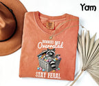 Comfort Colors Funny Easter TShirt, Stay Feral Tee, Sarcastic Raccoon T-Shirt, Bunnies Are Overrated Holiday Top, Feral Easter Gift