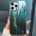 Stained Collage Forest MagSafe Case – Shockproof Silicone Cover for iPhone 17 Pro Max