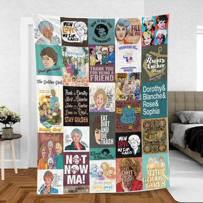 Golden Girls Sitcom Blanket, Stay Golden PREMIUM Fleece Blanket, Golden Girls Fleece Blanket, Vtg Movie Mink Sherpa Blanket,Christmas Gifts Birthday Gifts