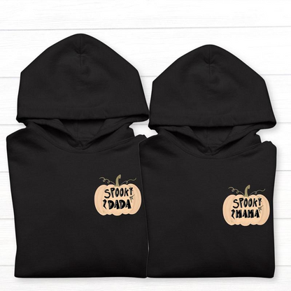 Couple Spooky Mama Dada Drinkin Halloween 2 Sides Shirt Sweatshirt Hoodie, Fun Gh0st Drinkin Coffee Sweatshirt