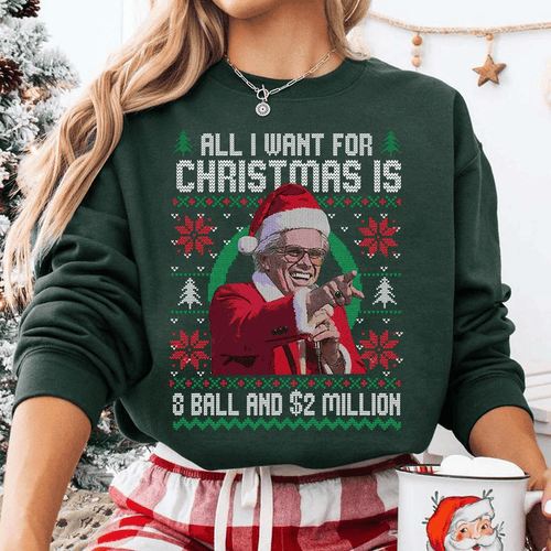 Baby Billy – Alles, was ich mir zu Weihnachten wünsche, ist eine 8-Ball-Kugel und 2 Millionen Dollar – Weihnachtspullover, lustiger Onkel Baby Billy – hässlicher Weihnachtspullover, The Righteous Gemstones – Weihnachten 