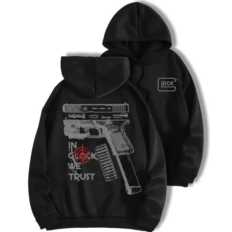 Unisex "In Glock We Trust" Multicolor Graphic Hoodie