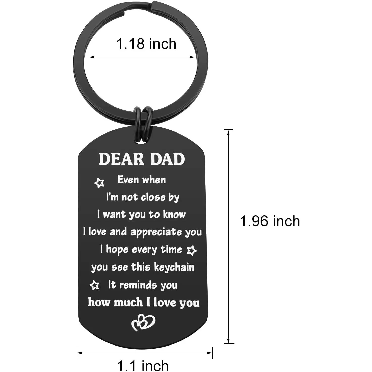 Fathers Day Gift for Dad from Daughter Son - Drive Safe Dad Keychain Birthday Valentine's Day Father's Day Gift