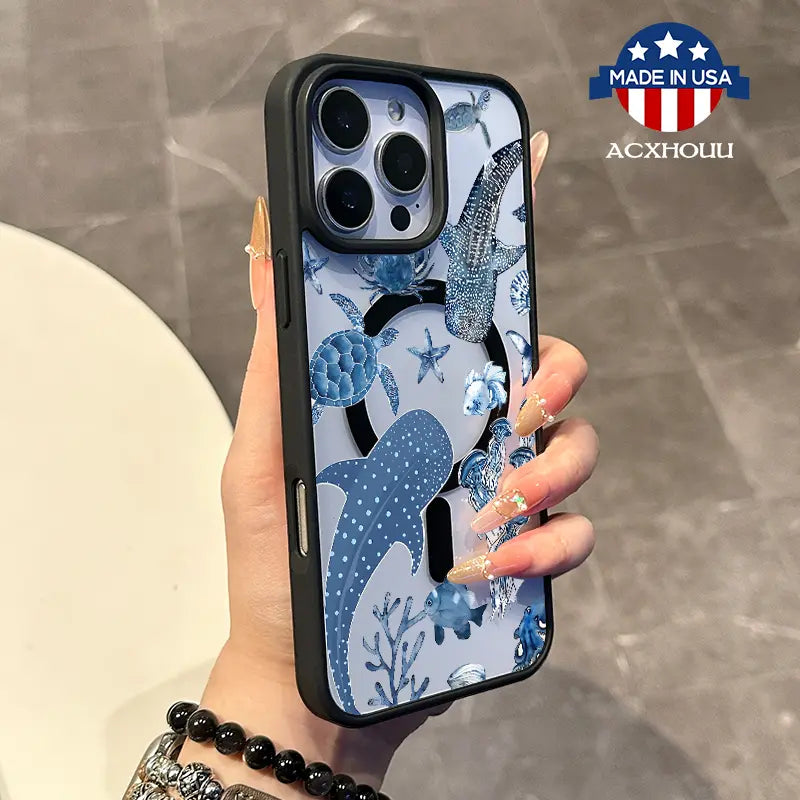 Cute Whale Shark MagSafe Case – Aesthetic Slim Shockproof TPU Cover for iPhone 17 Pro Max