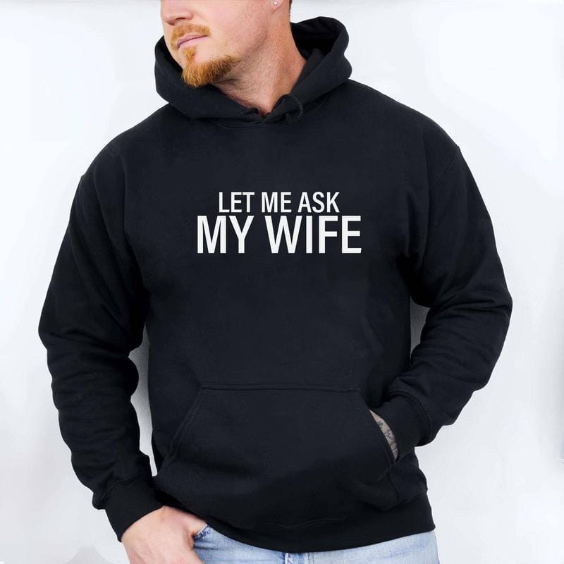 Men's Crewneck Sweatshirt Featuring Bold White Text Slogan Across Chest