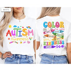 Autism Awareness T-shirt: 2-sided Print, SPED Teacher T-shirt, Special Education T-shirt, Brushstroke Autism T-shirt, ADHD Autism Mom Gift