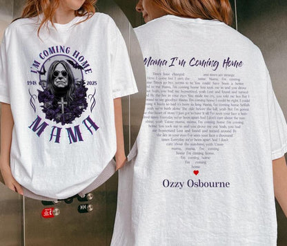 Mama, Im coming home Ozzy Osbourne T-Shirt Casual Streetwear Rock Styles For Fans