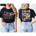 Autism Awareness T-shirt: 2-sided Print, SPED Teacher T-shirt, Special Education T-shirt, Brushstroke Autism T-shirt, ADHD Autism Mom Gift