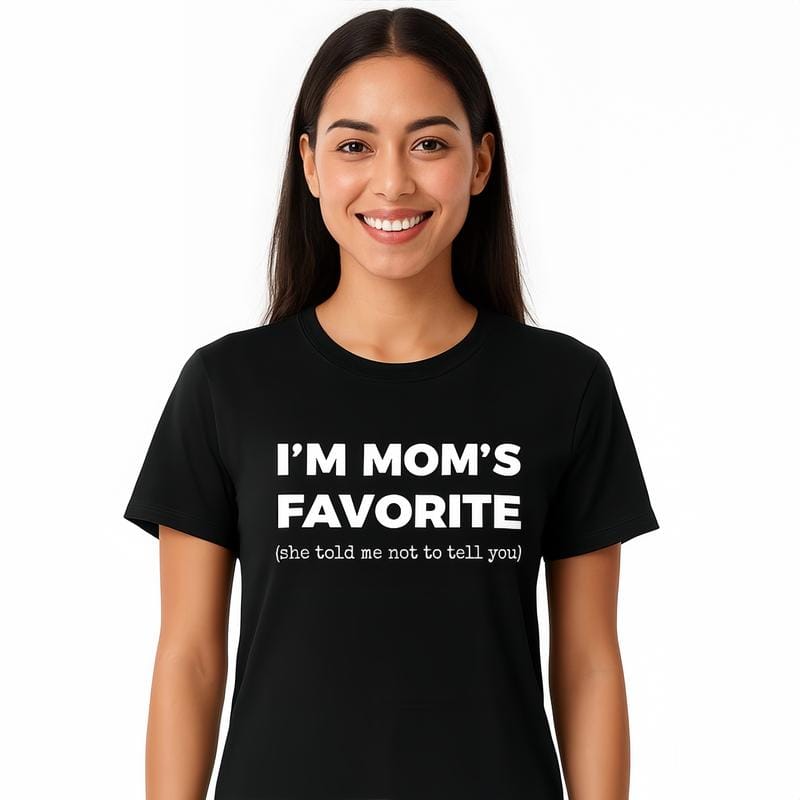 Funny Moms Favorite Son Daughter I'm Mom's Favorite T-Shirt Golf Gift for Men and Women Summer Wear