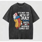 4th of July Funny Wiener T-shirt Partying Grilling Fourth Humor Gift Shirt hot dog bbq Mens offensive Tee Shirt