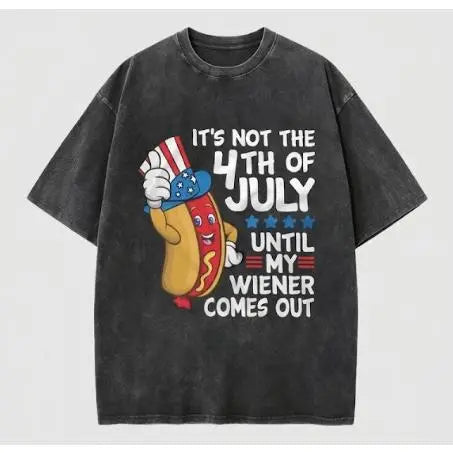 4th of July Funny Wiener T-shirt Partying Grilling Fourth Humor Gift Shirt hot dog bbq Mens offensive Tee Shirt