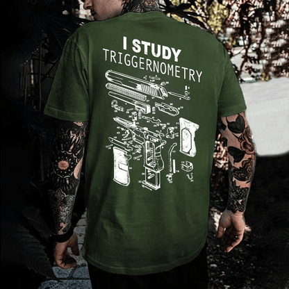 I Study Triggernometry Shirt, Funny Gun Lover T-Shirt, Pro 2A Sweatshirt, Tactical Hoodie for Men