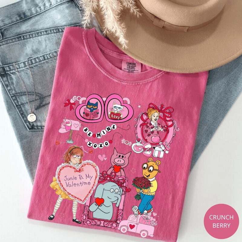 Comfort Colors Coquette Bow Children's Book Valentine Shirt/Sweatshirt/Hoodie