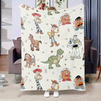 Toy Story Soft Flannel Blanket, Vibrant Cartoon Print for Home, Camping & Holiday Gifts