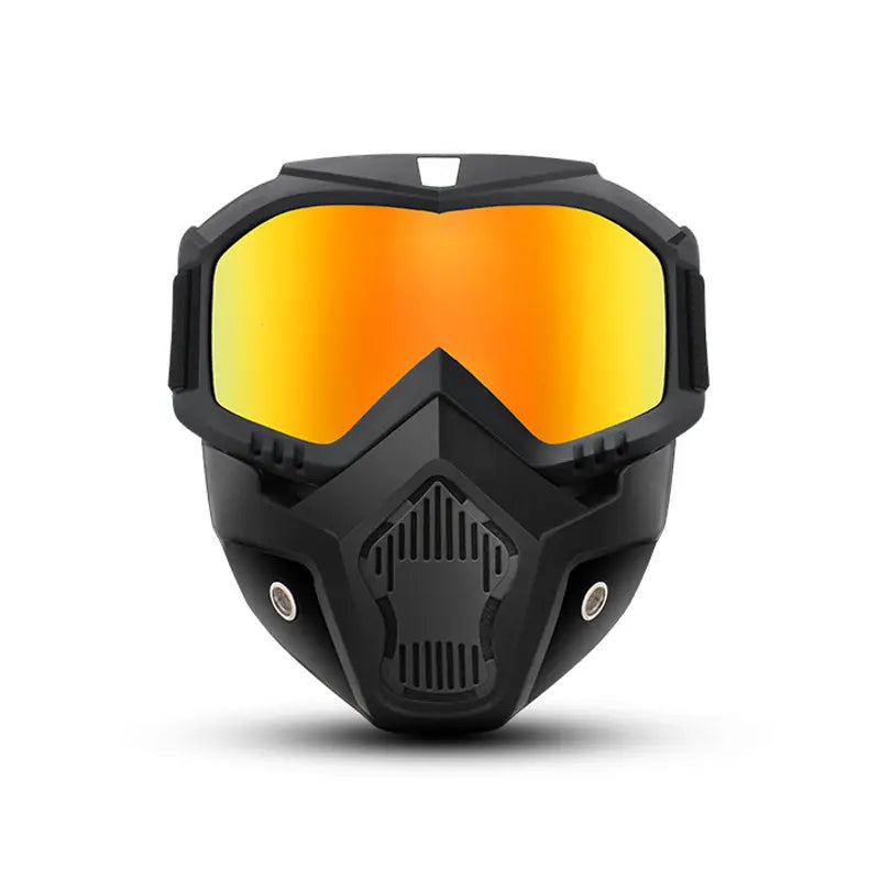 Anti-fog HD Lens Full Face Goggle Detachable Adjustable Ski Mask Comfort Sponge Pad Plastic Material