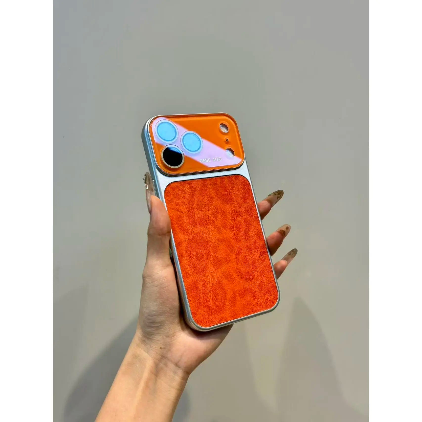 Luxury Leopard Faux Suede Case for iPhone 14-17 | Large Viewfinder & Lens Protection