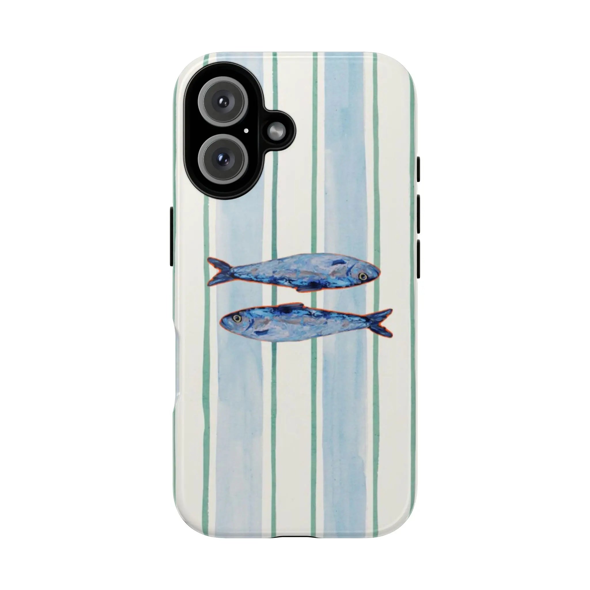 Mediterranean Sardine Aesthetic Striped Phone Cover