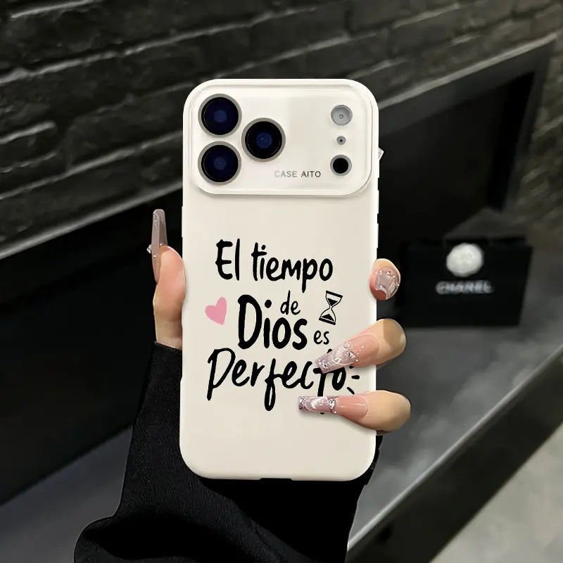"El Tiempo de Dios es Perfecto" iPhone Case - Bible Inspired Shockproof Cover