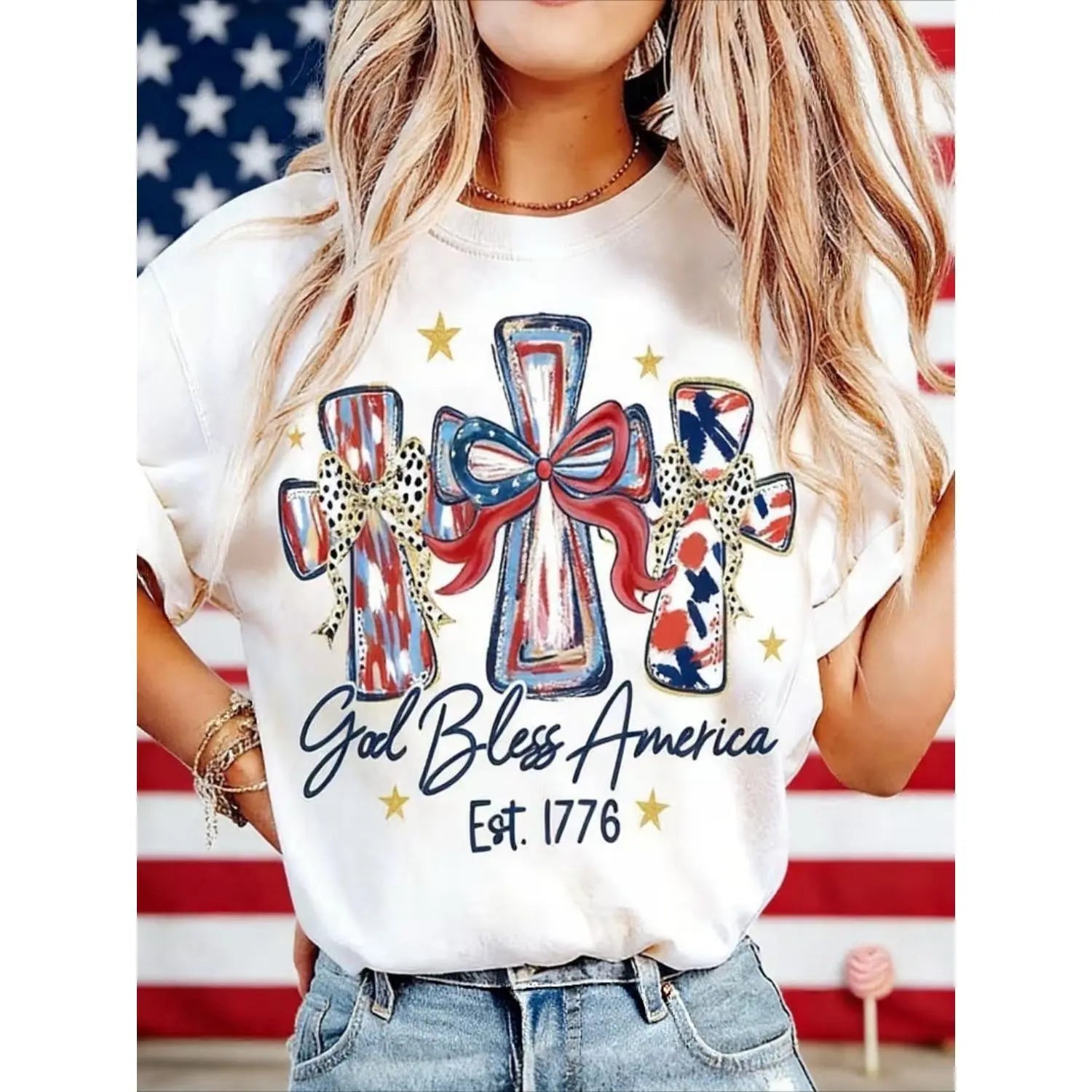 God Bless America T-Shirt Sweatshirt Hoodie | USA 250th Anniversary Patriotic Tee