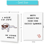 Cute First Fathers Day/ Parents day Card for New Dad, Two-sided 1st Fathers Day Gift from Baby Girl Boy, I Used to Live in Your Balls # Parents Day card