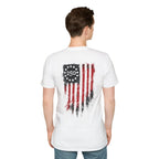 250th Anniversary Distressed American Flag T-Shirt | Revolutionary Soldier Graphic | America 250 Patriotic T-Shirt