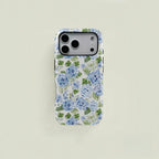 Blue Hydrangea Aesthetic Phone Case – Cute Floral Shockproof Case for iPhone 11–17