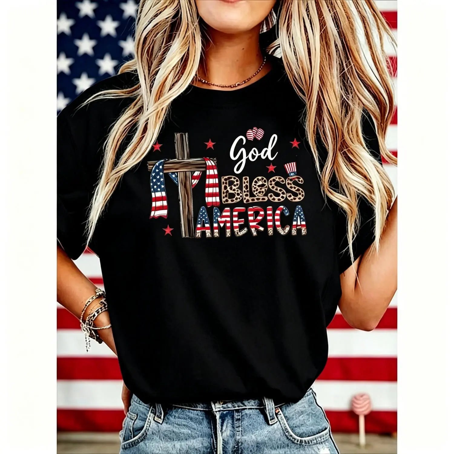 God Bless America T-Shirt Sweatshirt Hoodie | USA 250th Anniversary Patriotic Tee