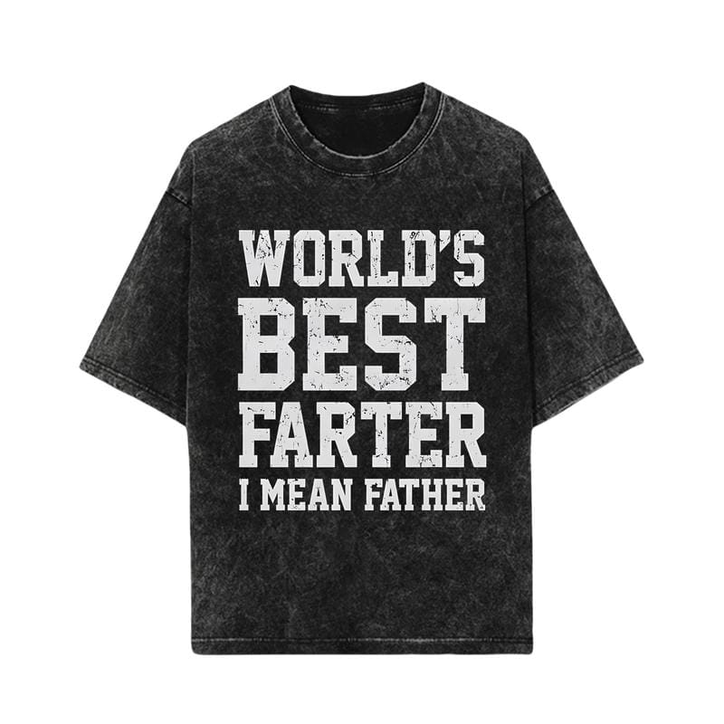 World Best Farter I Mean Father Shirt Gifts for dad  Funny t-Shirt for Men, Shortsleeve, Seamless
