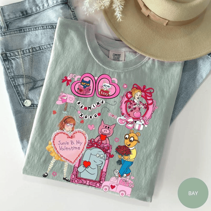 Comfort Colors Coquette Bow Children's Book Valentine Shirt/Sweatshirt/Hoodie