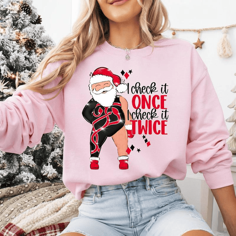 Santa I Check It Once O Check It Twice Era Inspired Unisex T-shirt Sweatshirt Hoodie