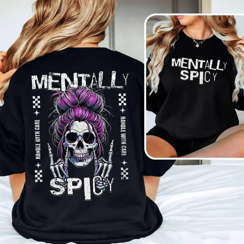 Fiery Soul" Skull — Satirical Dark Humor T-Shirt