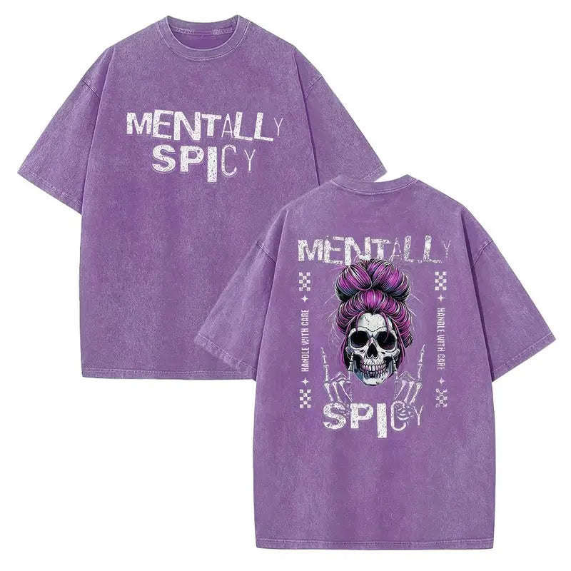 Fiery Soul" Skull — Satirical Dark Humor T-Shirt