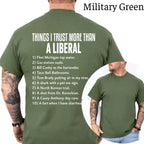 Funny Political Graphic Tee Patriot Conservative Casual Short Sleeve T-shirt Men Gift