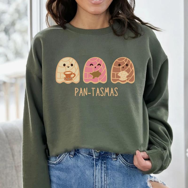 Pantasmas Ghost Sweatshirt, Cute Ghost Conchas Shirt, Funny Spooky Conchas Crewneck Sweatshirt