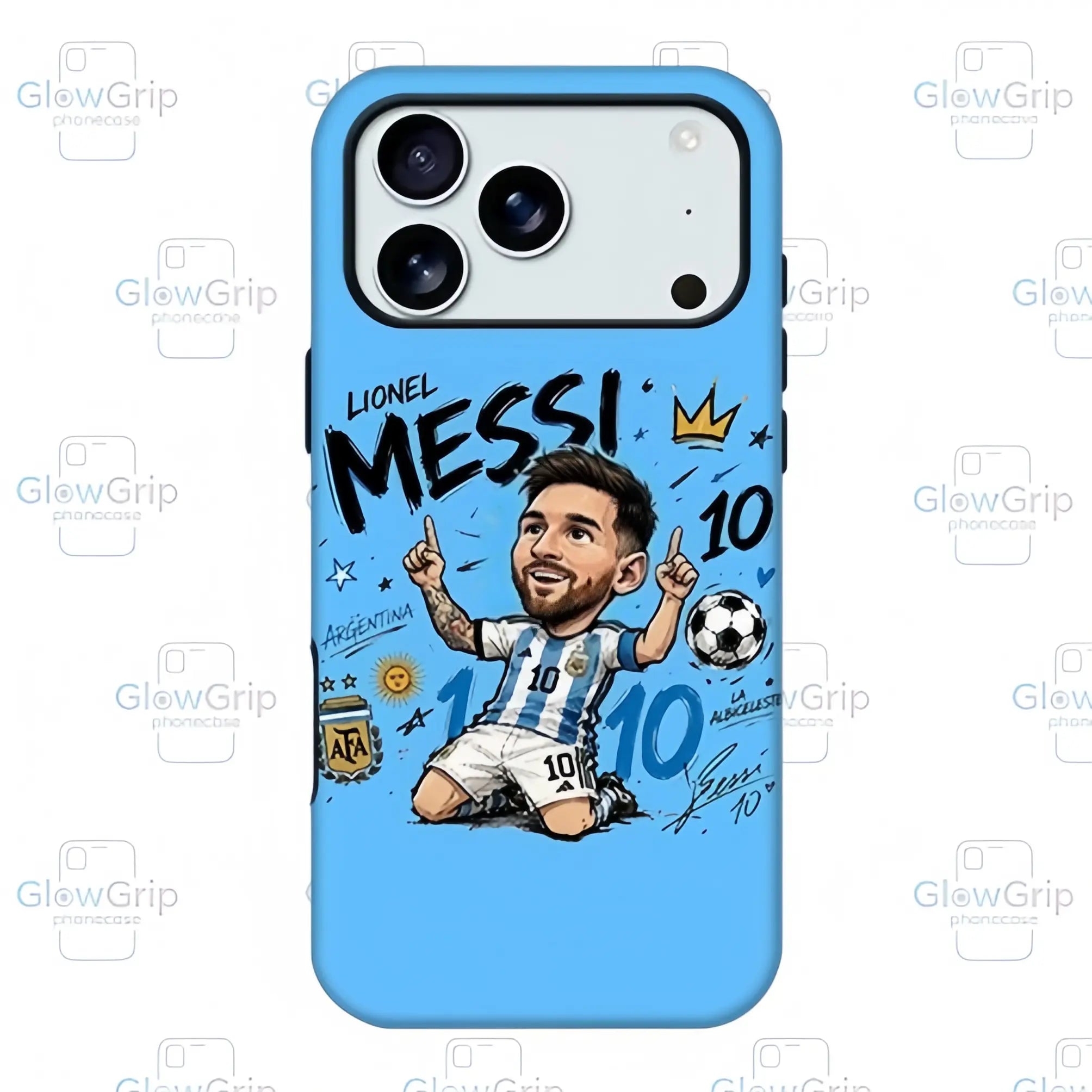 Cute Q-Version Cartoon Football Star MagSafe Case – Graffiti Soccer Athlete Cover for iPhone 17 Pro Max