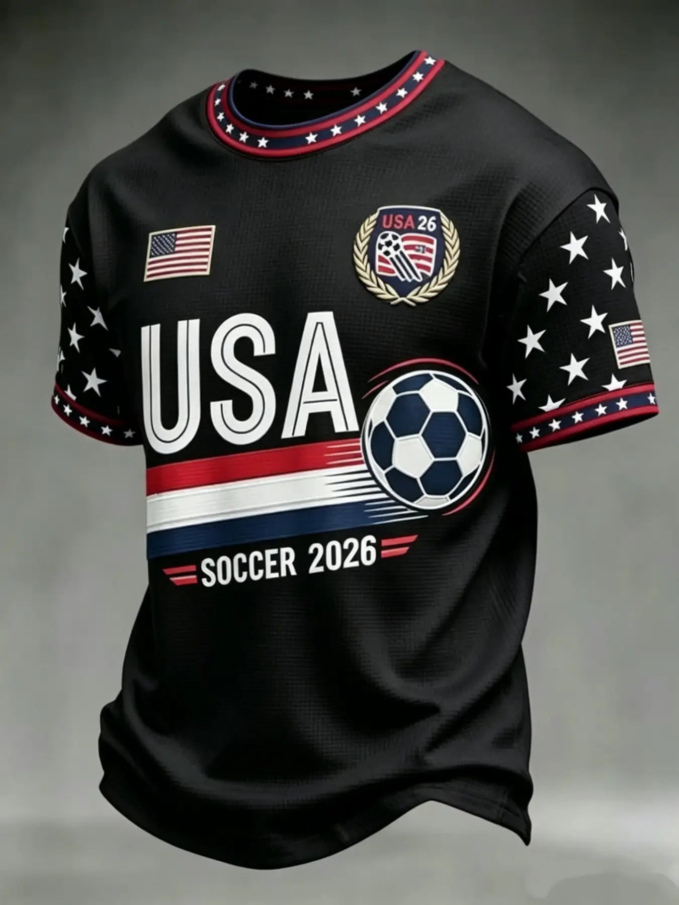 USA 2026 Soccer Fan Jersey - Men's Patriotic Summer Tee