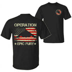 US Air Force B-2 Spirit Patriotic 2-Sided Cotton T-Shirt