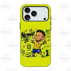 Cute Q-Version Cartoon Football Star MagSafe Case – Graffiti Soccer Athlete Cover for iPhone 17 Pro Max