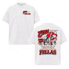 Ella Fella Club Shirt 1-800-777-Fella Dandelion Graphic Choosing Texas Vintage Indie Tee